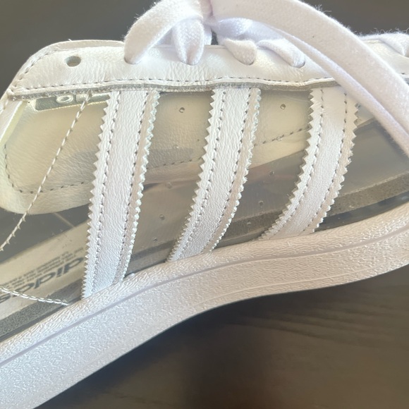 Adidas Women's Clear and White Superstar Sneakers Women9.5 Men8 - Picture 9 of 11